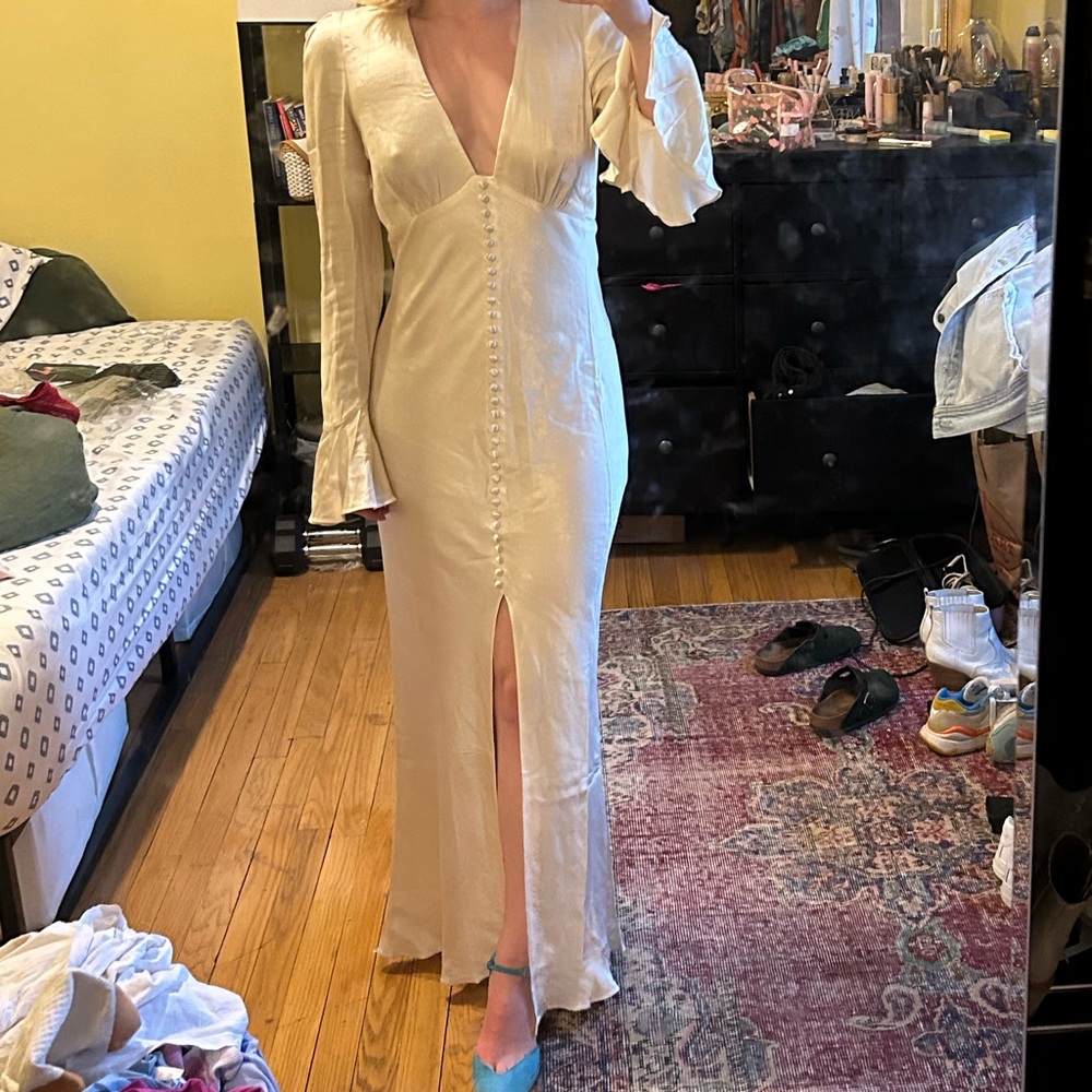 Shona Joy La Lune Frill Cuff Bias Dress - Picture 4 of 4